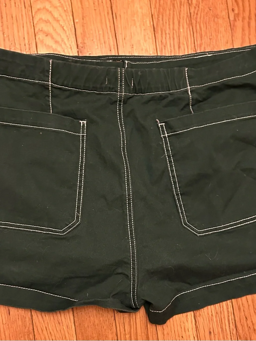 Wild Fable Green White Stitched Stretchy Cargo Crossover Mini Skort Size XL #90s